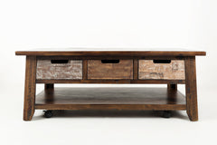 Painted Canyon Distressed Brown Cocktail Table - Ornate Home