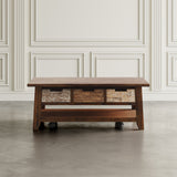 Painted Canyon Distressed Brown Cocktail Table - Ornate Home