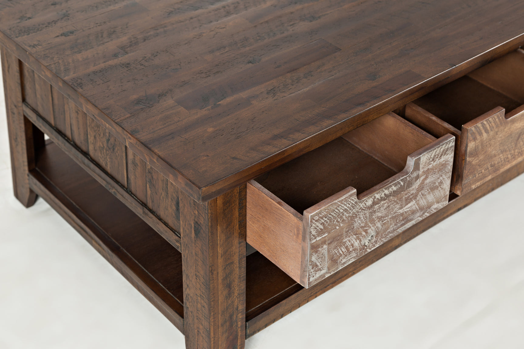 Painted Canyon Distressed Brown Cocktail Table - Ornate Home