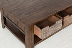 Painted Canyon Distressed Brown Cocktail Table - Ornate Home