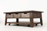 Painted Canyon Distressed Brown Cocktail Table - Ornate Home