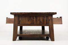 Painted Canyon Distressed Brown Cocktail Table - Ornate Home