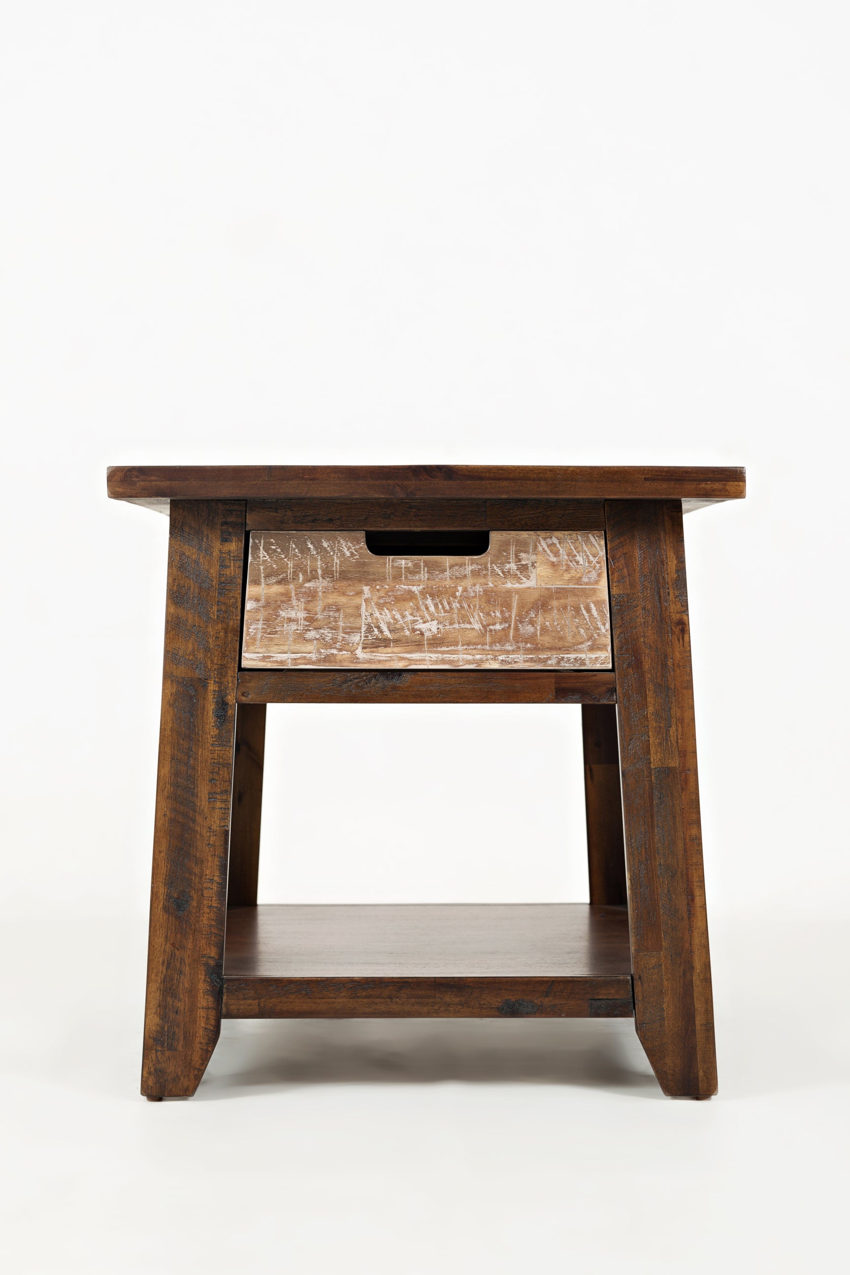 Painted Canyon Distressed Brown End Table - Ornate Home