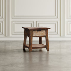 Painted Canyon Distressed Brown End Table - Ornate Home