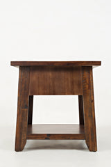 Painted Canyon Distressed Brown End Table - Ornate Home