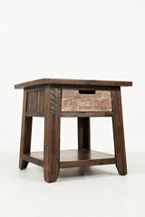 Painted Canyon Distressed Brown End Table - Ornate Home