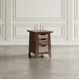 Painted Canyon Distressed Brown Power Chairside Table - Ornate Home