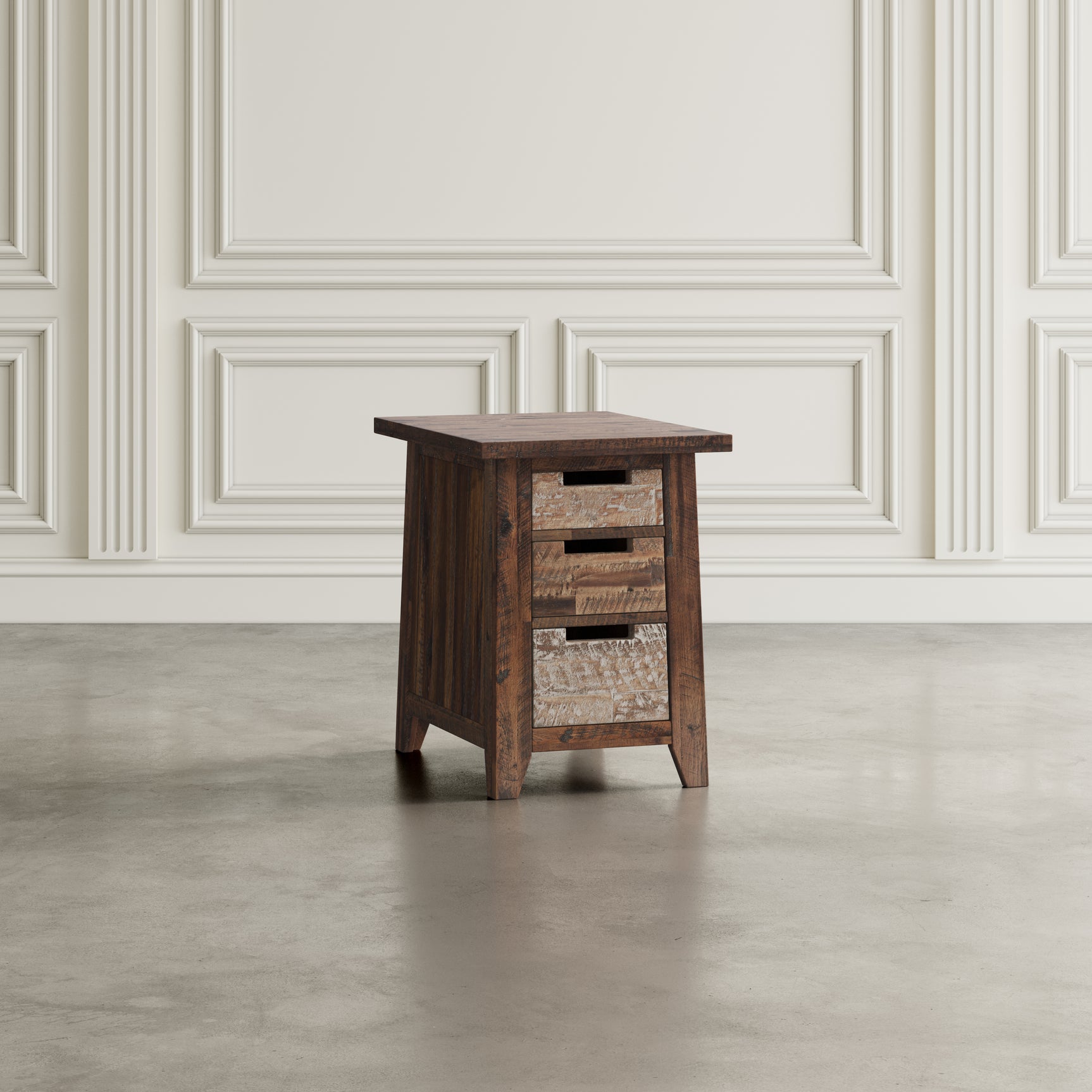 Painted Canyon Distressed Brown Power Chairside Table - Ornate Home