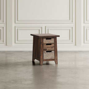 Painted Canyon Distressed Brown Power Chairside Table - Ornate Home