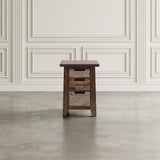 Painted Canyon Distressed Brown Power Chairside Table - Ornate Home