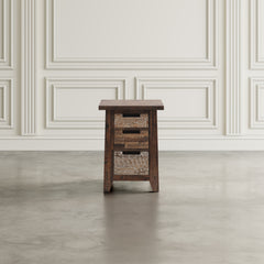 Painted Canyon Distressed Brown Power Chairside Table - Ornate Home