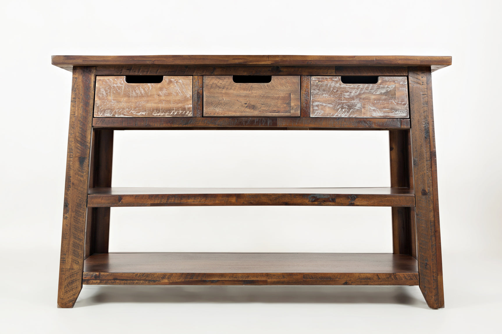 Painted Canyon Distressed Brown Sofa Table - Ornate Home