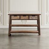 Painted Canyon Distressed Brown Sofa Table - Ornate Home