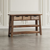 Painted Canyon Distressed Brown Sofa Table - Ornate Home