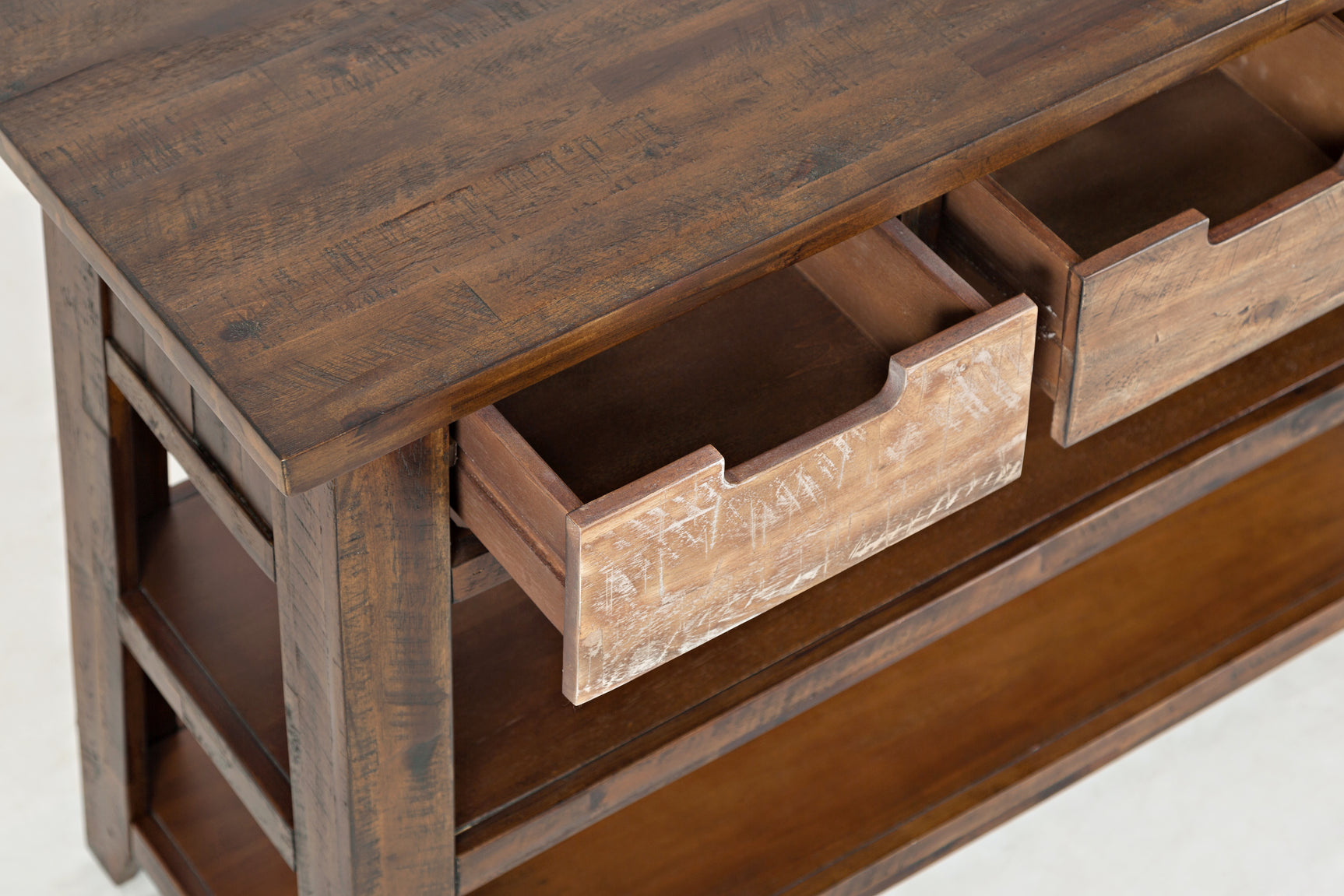 Painted Canyon Distressed Brown Sofa Table - Ornate Home