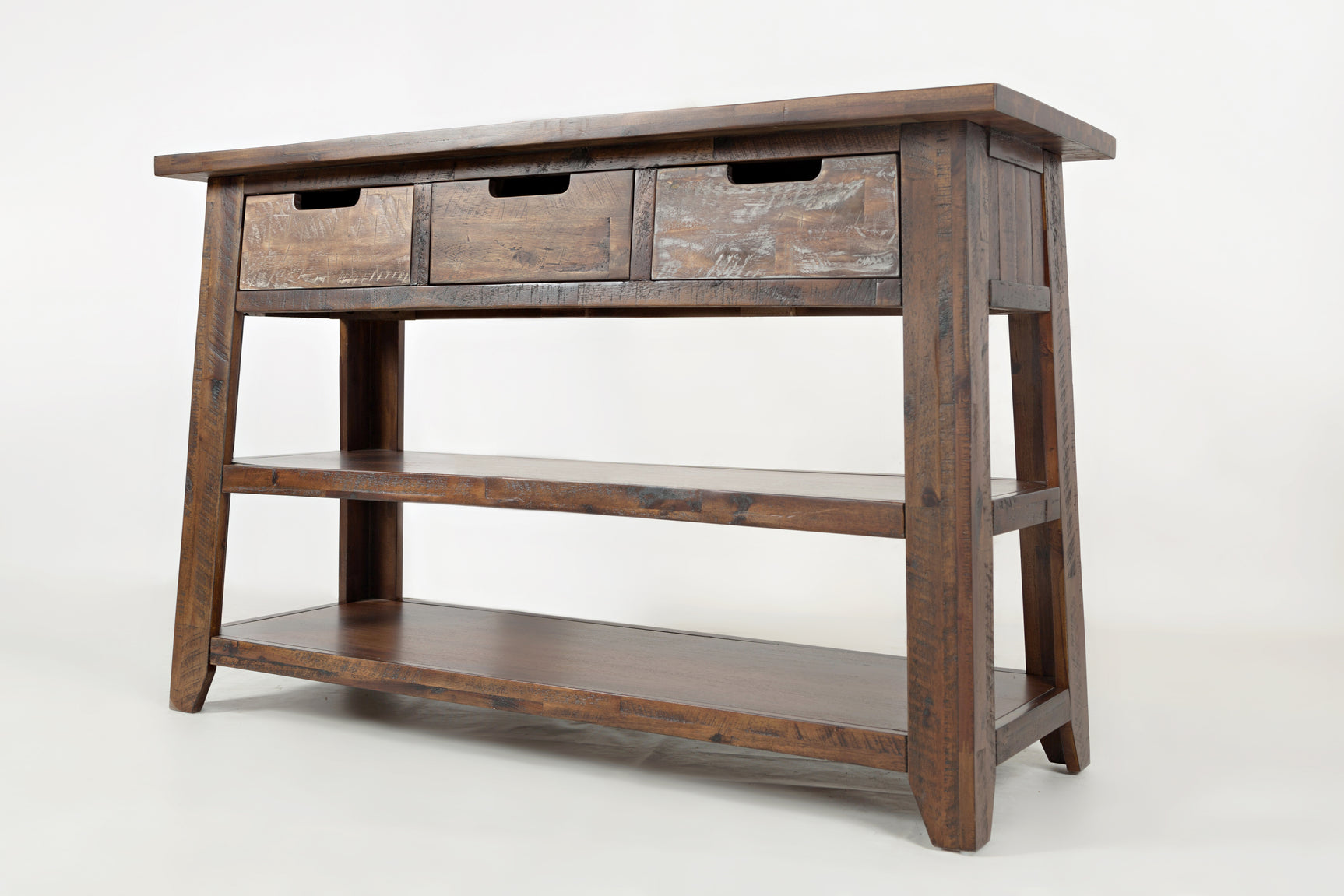 Painted Canyon Distressed Brown Sofa Table - Ornate Home