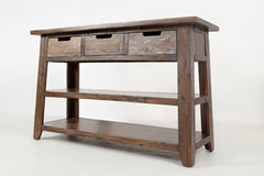 Painted Canyon Distressed Brown Sofa Table - Ornate Home