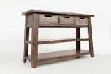 Painted Canyon Distressed Brown Sofa Table - Ornate Home