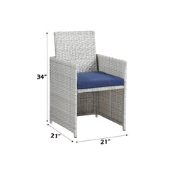 Paitalyi Blue & White Patio Set 9pc - Ornate Home