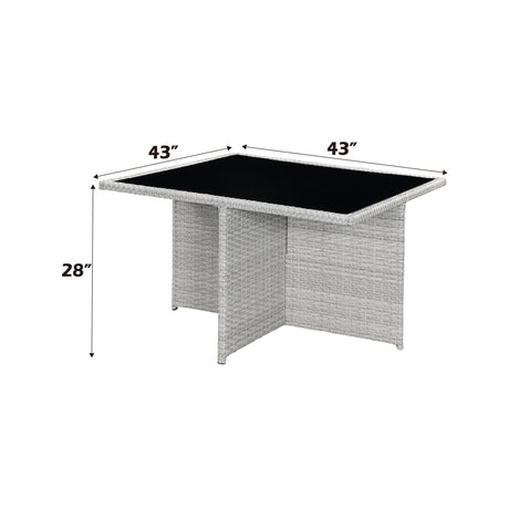 Paitalyi Blue & White Patio Set 9pc - Ornate Home