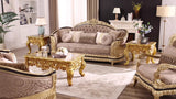 Palais Doré Gold 3-Pc Living Room Set / HD-9021 - Ornate Home
