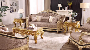 Palais Doré Gold 3-Pc Living Room Set / HD-9021 - Ornate Home