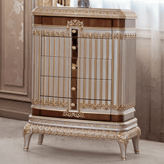 Palais Doré Gold/Cherry/Pearl Chest / HD-CHE9021 - Ornate Home