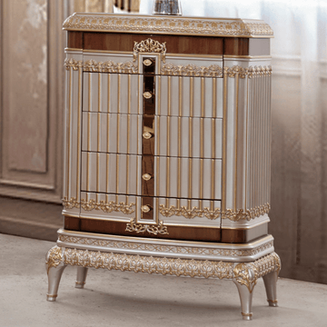 Palais Doré Gold/Cherry/Pearl Chest / HD-CHE9021 - Ornate Home
