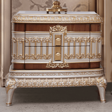 Palais Doré Gold/Cherry/Pearl Nightstand / HD-N9021 - Ornate Home