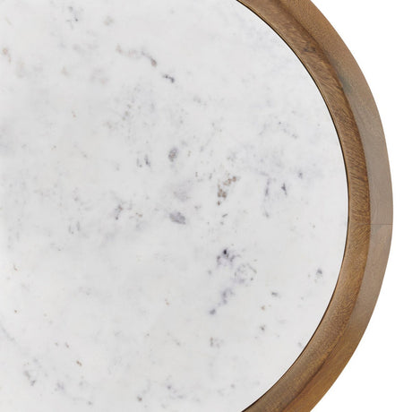 Palatino Brown/White End Table - Ornate Home