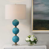 Palawan Blue Glaze Table Lamp - Ornate Home