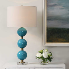 Palawan Blue Glaze Table Lamp - Ornate Home