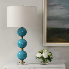 Palawan Blue Glaze Table Lamp - Ornate Home