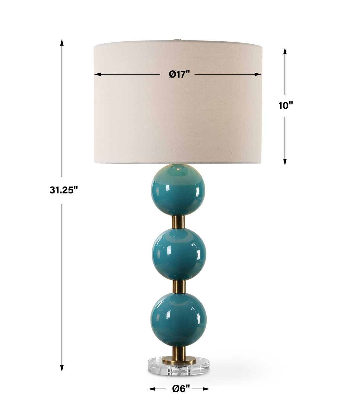 Palawan Blue Glaze Table Lamp - Ornate Home