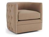 Palazzo Brown Fabric Swivel Chair - Ornate Home