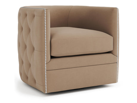 Palazzo Brown Fabric Swivel Chair - Ornate Home