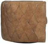 Palazzo Brown Leather Swivel Chair - Ornate Home