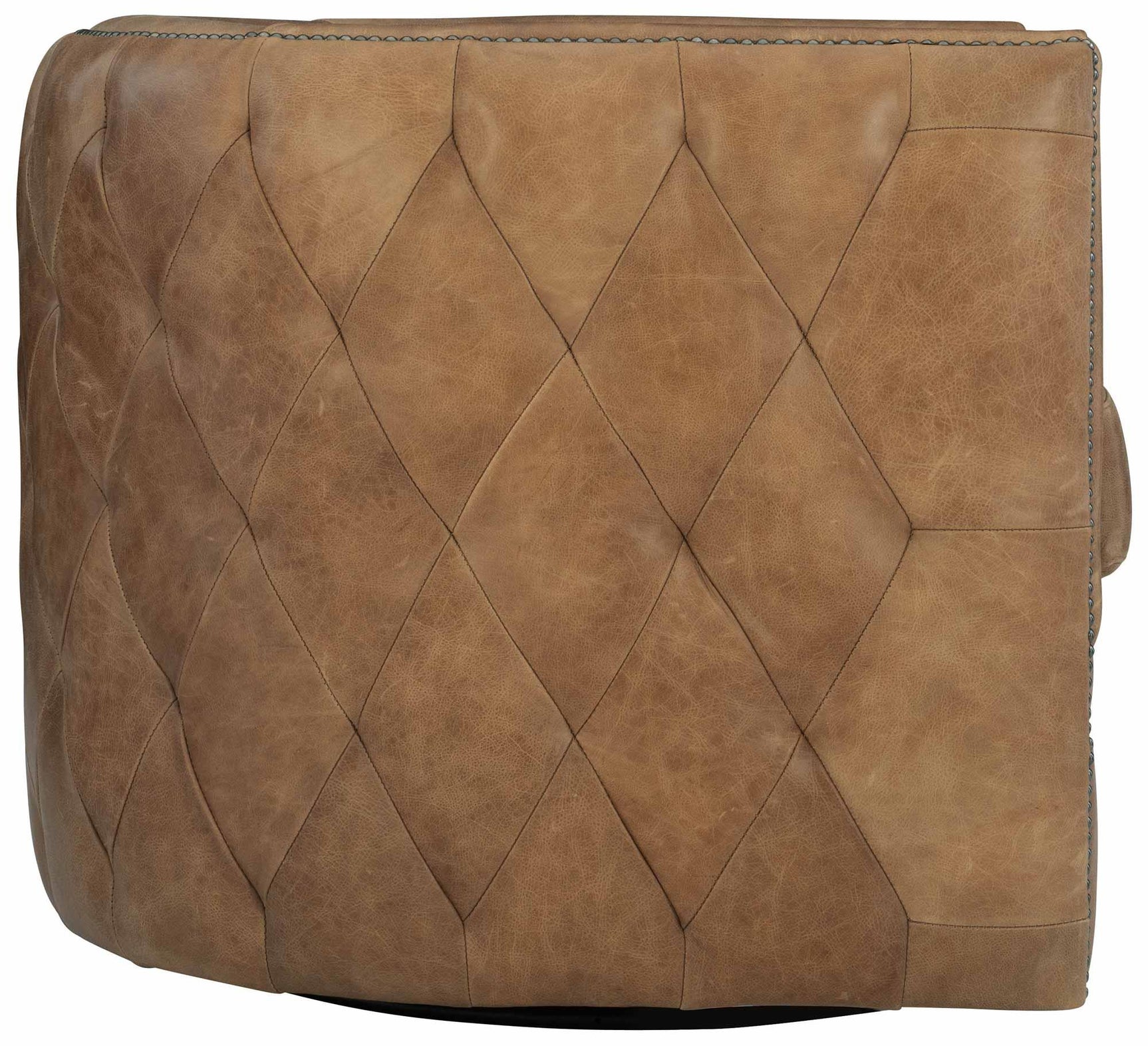 Palazzo Brown Leather Swivel Chair - Ornate Home