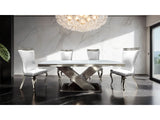 Palazzo Chrome 7 Piece Dining Set - Ornate Home