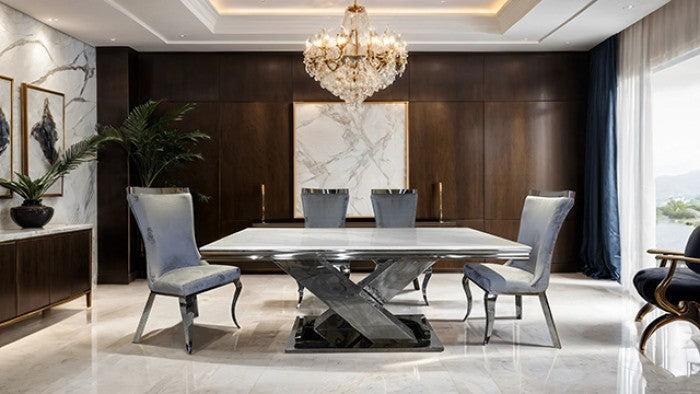 Palazzo Chrome Dining Table - Ornate Home