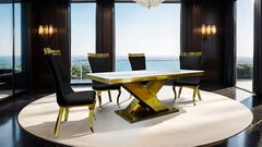 Palazzo Gold/Black Chair (Set of 2) - Ornate Home