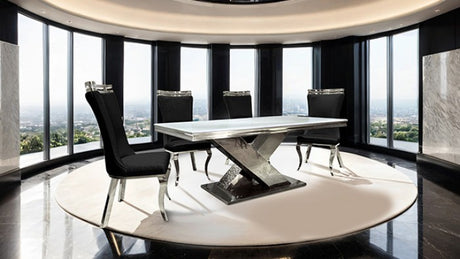 Palazzo Silver/Black Chair (Set of 2) - Ornate Home