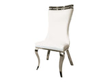 Palazzo Silver/White Chair (Set of 2) - Ornate Home