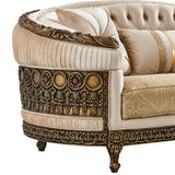 Palazzo Venezia Beige/Brown/Yellow Loveseat / HD-9017 - Ornate Home