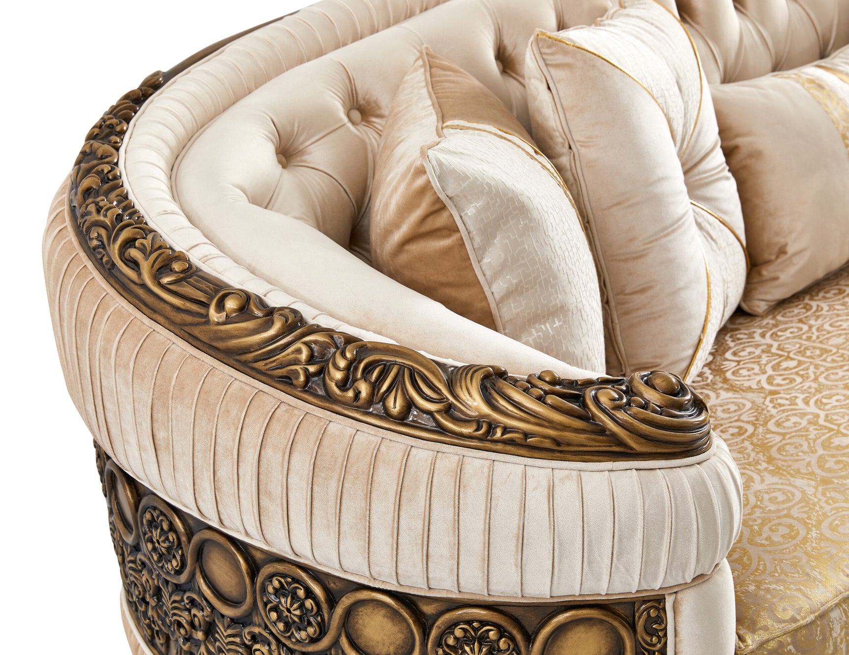 Palazzo Venezia Beige/Brown/Yellow Sofa / HD-9017 - Ornate Home