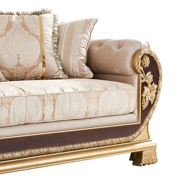 Palazzo Venezia Beige/Brown/Yellow Sofa / HD-S9017 - Ornate Home