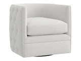 Palazzo White/Cream Fabric Swivel Chair - Ornate Home