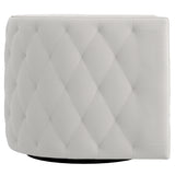 Palazzo White/Cream Fabric Swivel Chair - Ornate Home