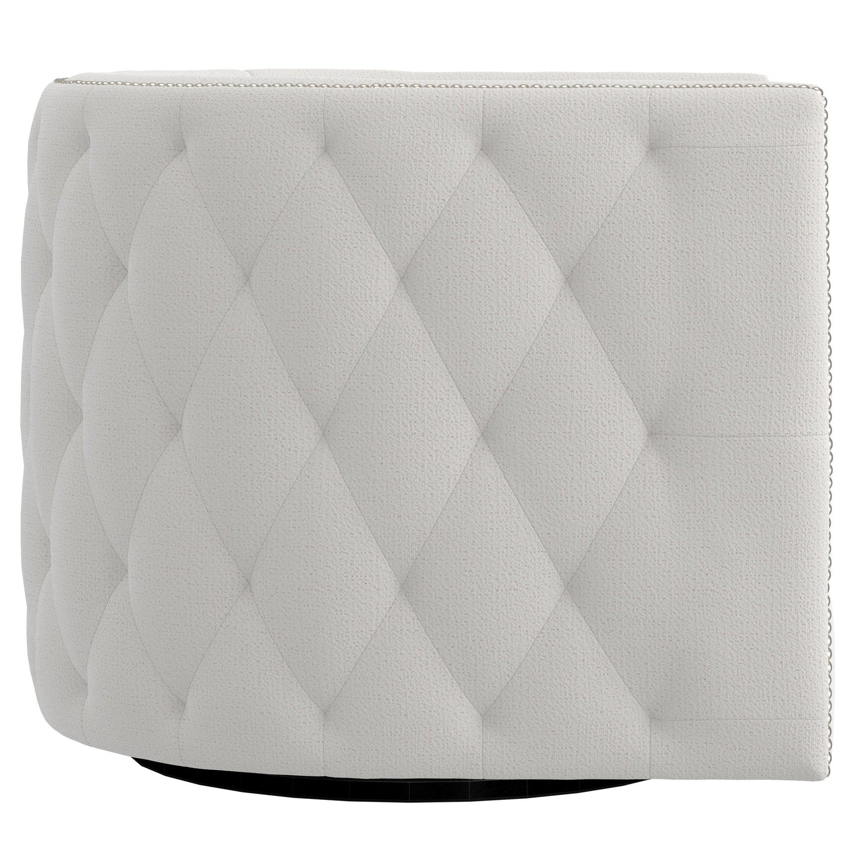 Palazzo White/Cream Fabric Swivel Chair - Ornate Home