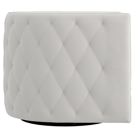 Palazzo White/Cream Fabric Swivel Chair - Ornate Home